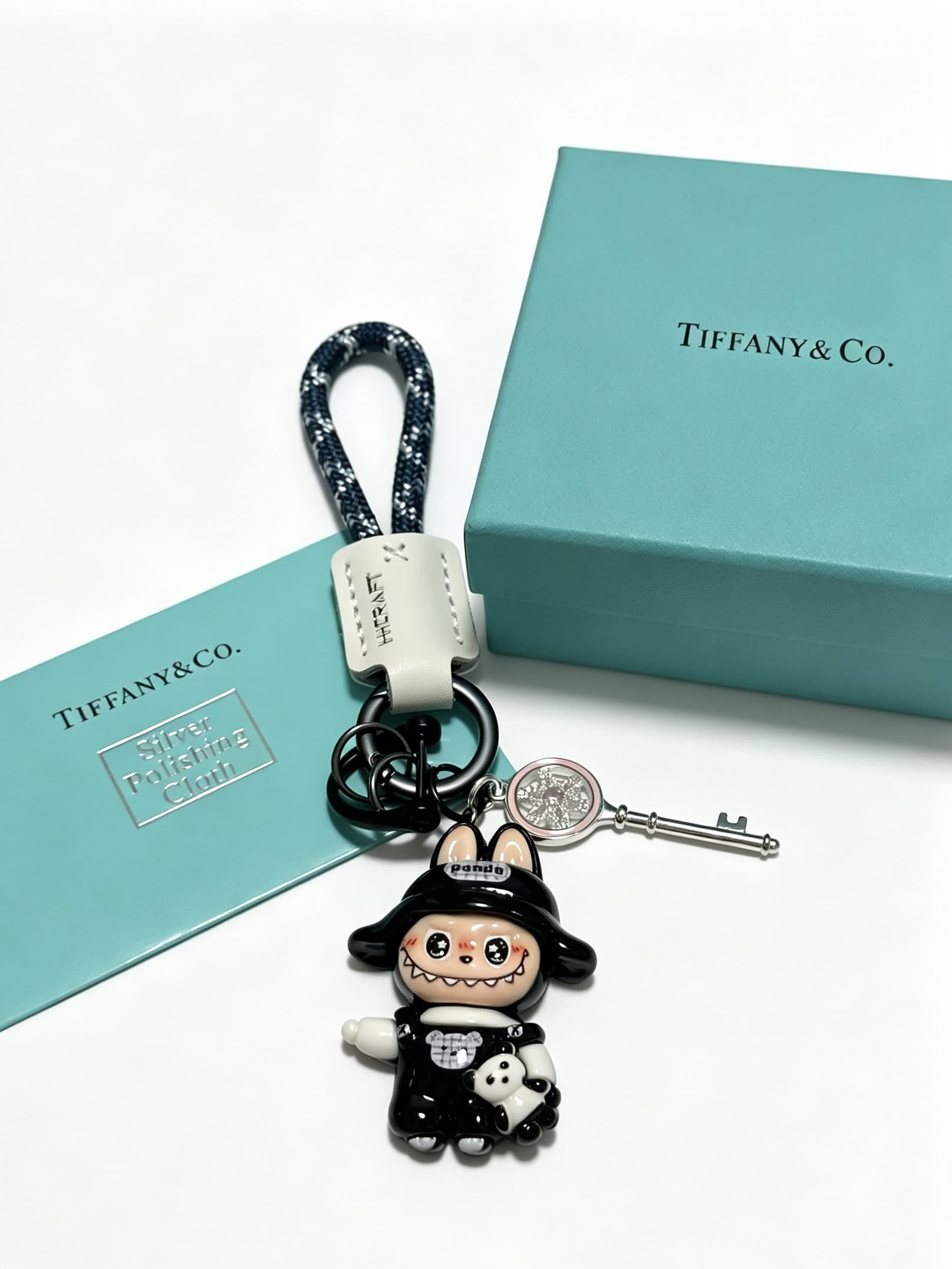 Tiffany & Co. Silver Polishing Cloth with Keychain